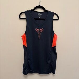 Nike Dri-FIT Navy and Orange Tank Top